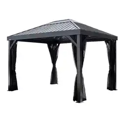 Netto Marken-Discount Sojag Pavillon Kiruna 1012 Anthrazit 299,3x364,3x297,6cm Angebot
