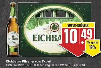 Scheck-in-Center Eichbaum Pilsener Oder Export Angebot