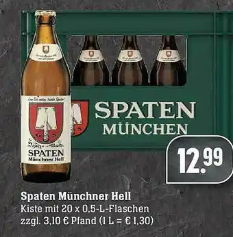 Scheck-in-Center Spaten Münchner Hell Angebot