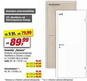 toom Baumarkt Innentür „natura” Angebot