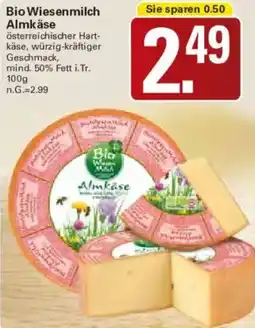 WEZ Bio Wiesenmilch Almkäse Angebot