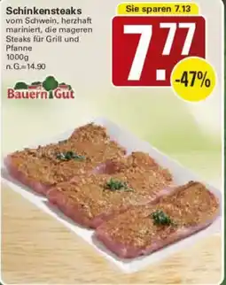 WEZ Bauern Gut Schinkensteaks Angebot