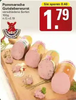 WEZ Pommersche Gutsleberwurst Angebot