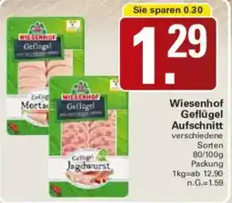 WEZ Wiesenhof Geflügel Aufschnitt Angebot