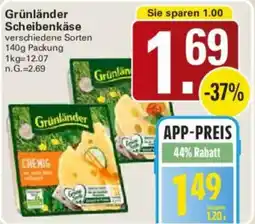 WEZ Grünländer Scheibenkäse Angebot