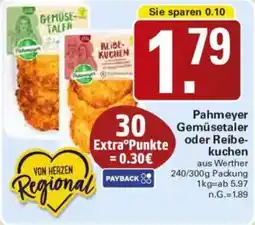 WEZ Pahmeyer Gemüsetaler oder Reibekuchen Angebot