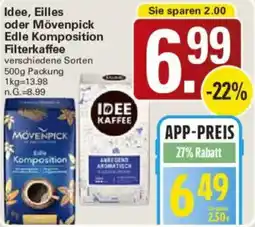 WEZ Idee, Eilles oder Mövenpick Edle Komposition Filterkaffee Angebot