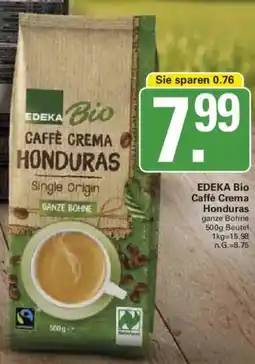WEZ EDEKA Bio Caffè Crema Honduras Angebot