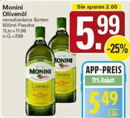 WEZ Monini Olivenöl Angebot