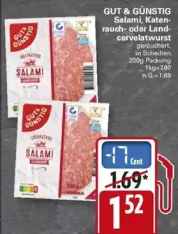 WEZ GUT & GÜNSTIG Salami, Katen- rauch- oder Landcervelatwurst Angebot