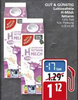 WEZ GUT & GÜNSTIG Laktosefreie H-Milch fettarm Angebot