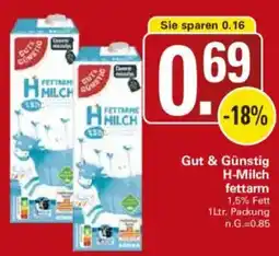 WEZ Gut & Günstig H-Milch fettarm Angebot