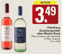 WEZ Palmberg Grauburgunder oder Merlot Rosé Angebot