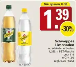 WEZ Schweppes Limonaden Angebot