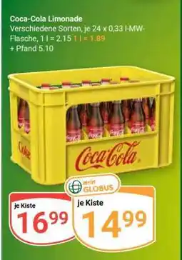 Globus Coca-Cola Limonade Angebot
