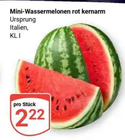 Globus Mini-Wassermelonen rot kernarm Angebot