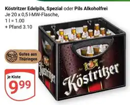 Globus Köstritzer Edelpils, Spezial oder Pils Alkoholfrei Angebot