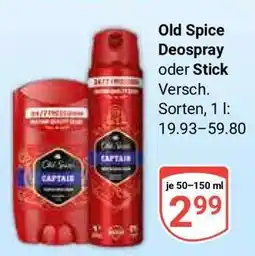Globus OLD SPICE Deospray oder -stick Angebot