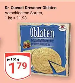 Globus Dr. Quendt Dresdner Oblaten Angebot