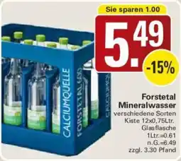 WEZ Forstetal Mineralwasser Angebot
