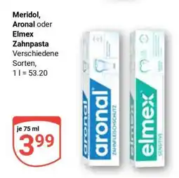 Globus Meridol, Aronal oder Elmex Zahnpasta Angebot