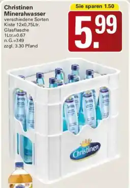 WEZ Christinen Mineralwasser Angebot