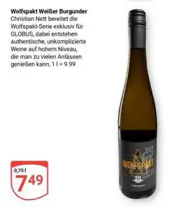 Globus Wolfspakt Weißer Burgunder Angebot