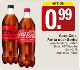 WEZ Coca Cola, Fanta oder Sprite Angebot