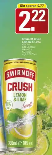 WEZ Smirnoff Crush Lemon & Lime Angebot