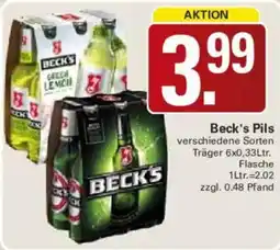 WEZ Beck's Pils Angebot