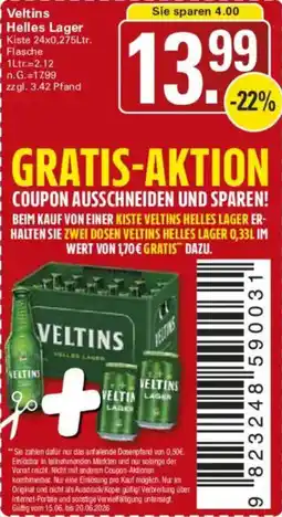 WEZ Veltins Helles Lager Angebot