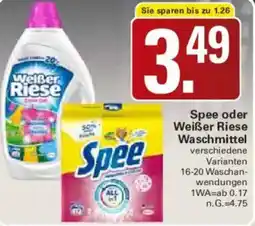 WEZ Spee oder Weißer Riese Waschmittel Angebot