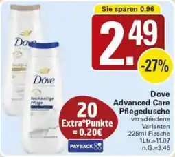 WEZ Dove Advanced Care Pflegedusche Angebot