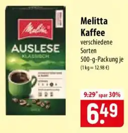 Famila Nord Ost Melitta Kaffee Angebot