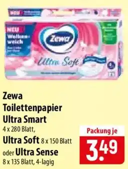 Famila Nord Ost Zewa Toilettenpapier Ultra Smart, Ultra Soft oder Ultra Sense Angebot