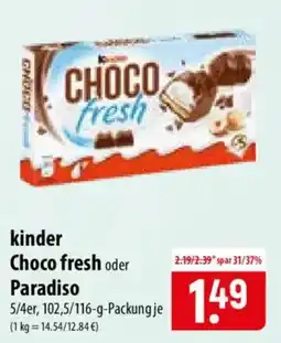 Famila Nord Ost kinder Choco fresh oder Paradiso Angebot