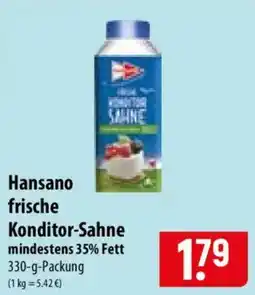 Famila Nord Ost Hansano frische Konditor-Sahne Angebot