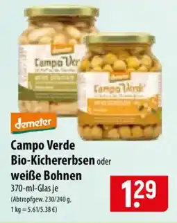 Famila Nord Ost demeter Campo Verde Bio-Kichererbsen oder weiße Bohnen Angebot