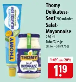Famila Nord Ost Thomy Delikatess Senf oder Salat Mayonnaise Angebot