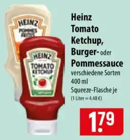 Famila Nord Ost Heinz Tomato Ketchup, Burger oder Pommessauce Angebot