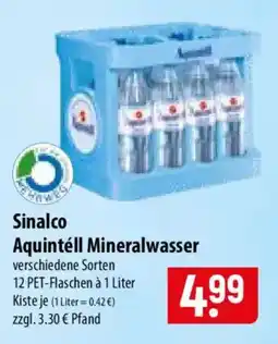 Famila Nord Ost Sinalco Aquintéll Mineralwasser Angebot