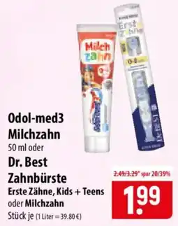 Famila Nord Ost Odol-med3 Milchzahn oder Dr. Best Zahnbürste Angebot