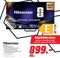 MediaMarkt Hisense 65u7ds 65 pro mini led tv Angebot