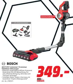 MediaMarkt Bosch bks711pet unlimited 7 proanimal kabelloser akkusauger Angebot