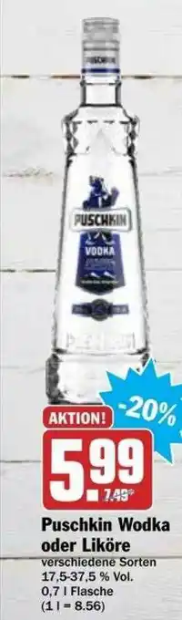 dodenhof Puschkin Wodka Oder Liköre Angebot