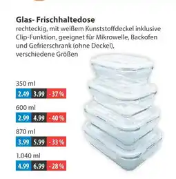 V Markt Glas-frischhaltedose Angebot