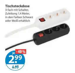 V Markt Tischsteckdose schwarz Angebot