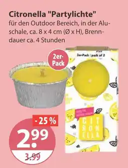 V Markt Citronella partylichte Angebot