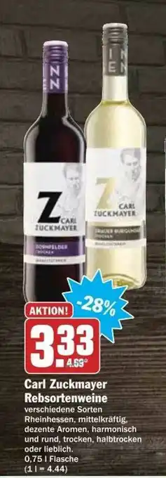 dodenhof Carl Zuckmayer Rebsortenweine Angebot