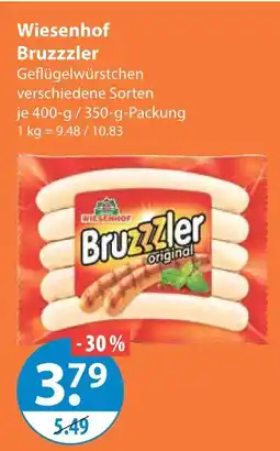 V Markt Wiesenhof bruzzzler geflügelwürstchen Angebot